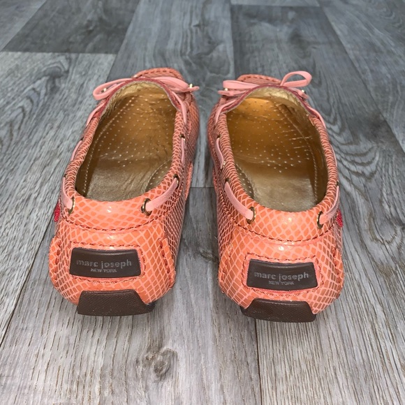 Gently Worn - Marc Joseph Salmon Colored, Snake Print Loafer - Picture 4 of 8